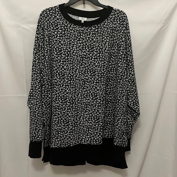 🔴 5 Items for $25 Sale! Cabana by Crown & Ivy Black Sweatshirt XXL - Picture 1 of 5